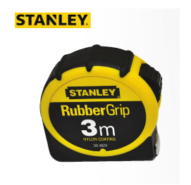 סרט מדידה 3 מטר מצופה גומי STANLEY