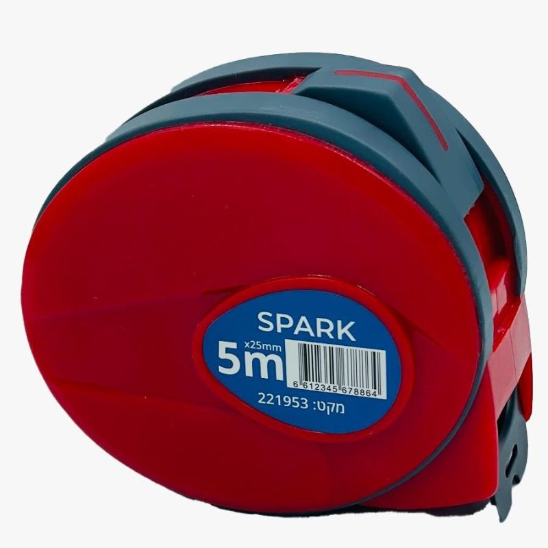 מטר אדום 5 מטר מוגן פס גומי SPARK
