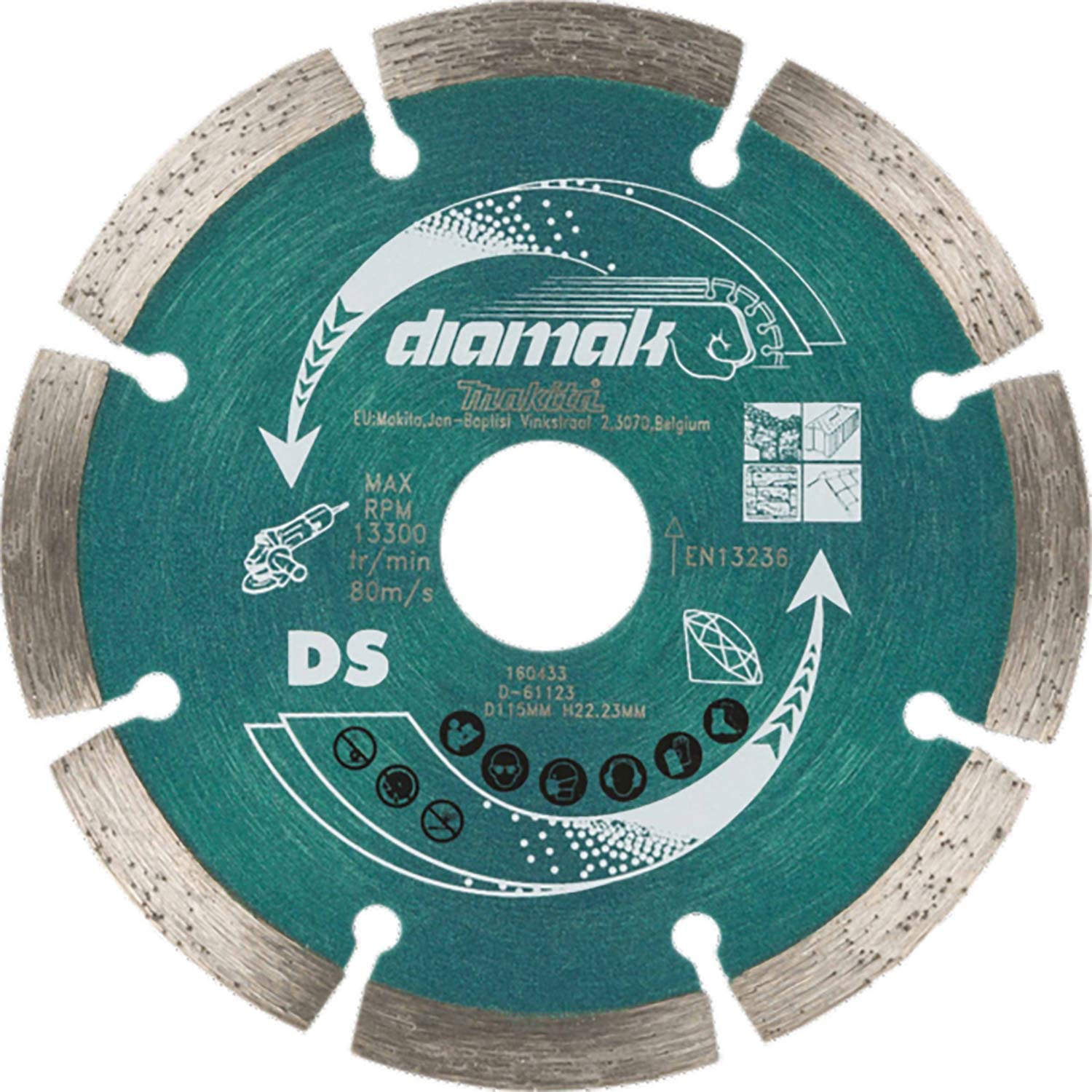 להב יהלום למשחזת לחיתוך אבן ובטון MAKITA D61145