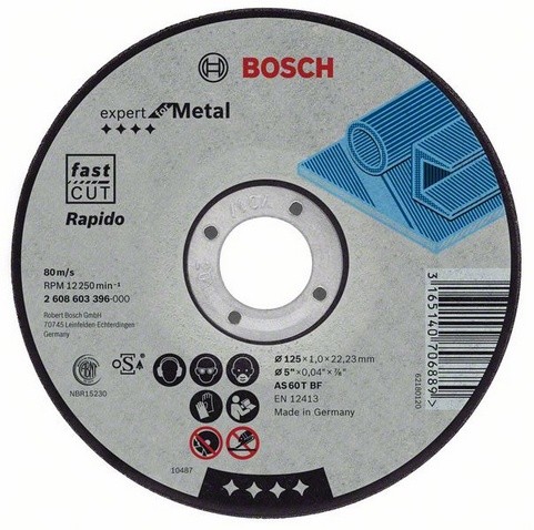 דיסק חיתוך לברזל BOSCH 601239 4.5 אינץ' 1.6 מ"מ