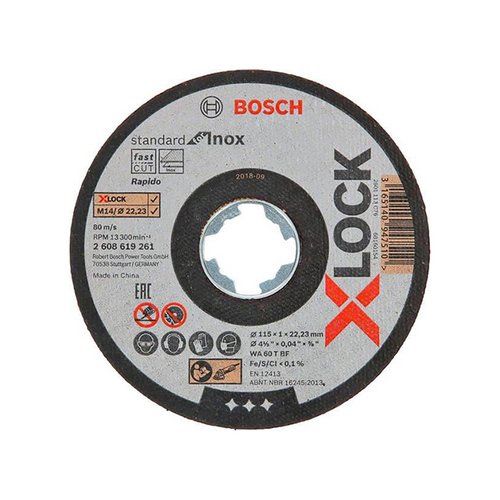 דיסק לנירוסטה 4.5 אינטש BOSCH לעבודה מדויקת