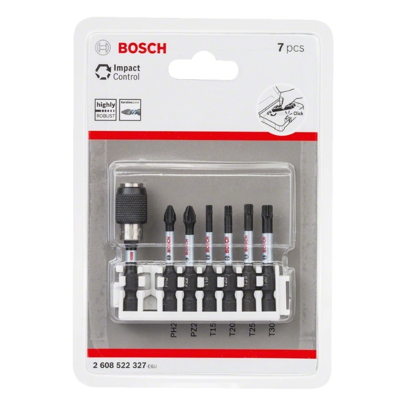 סט 8 חלקים ביטים ומוביל לביט אימפקט BOSCH