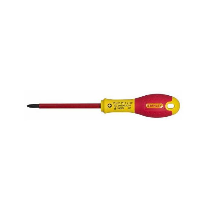 מברג מבודד STANLEY 1000V PH1X100mm