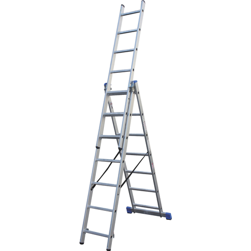 סולם אלומיניום ג 3X11 עם שלבים מרובים