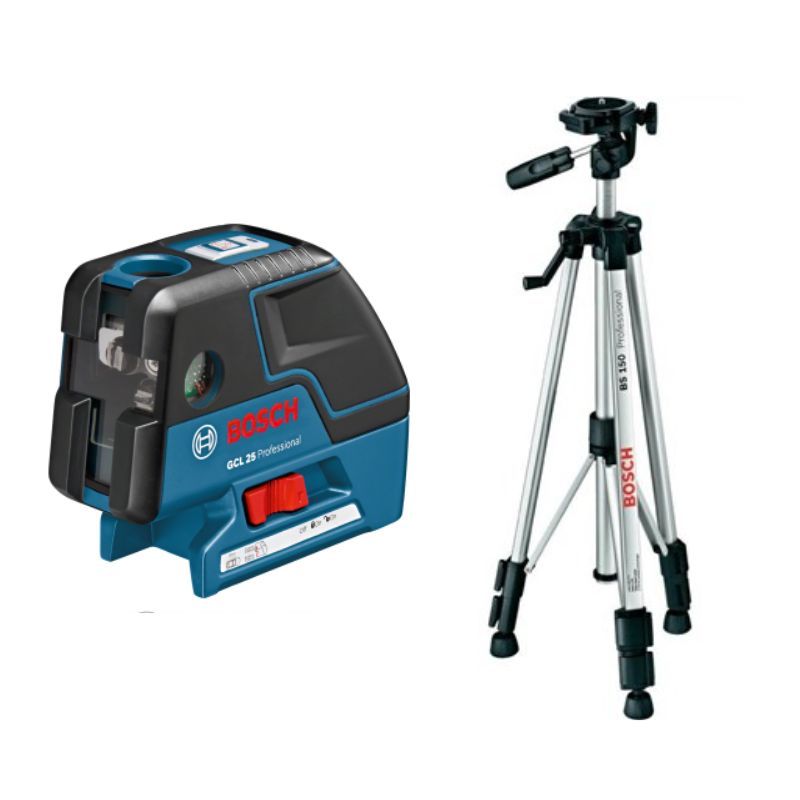 פלס לייזר צלב Bosch GCL25 עם חצובה BS150