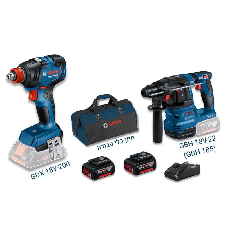 סט 18V פטישון אימפקט GDX200 וסוללות 2X4AH
