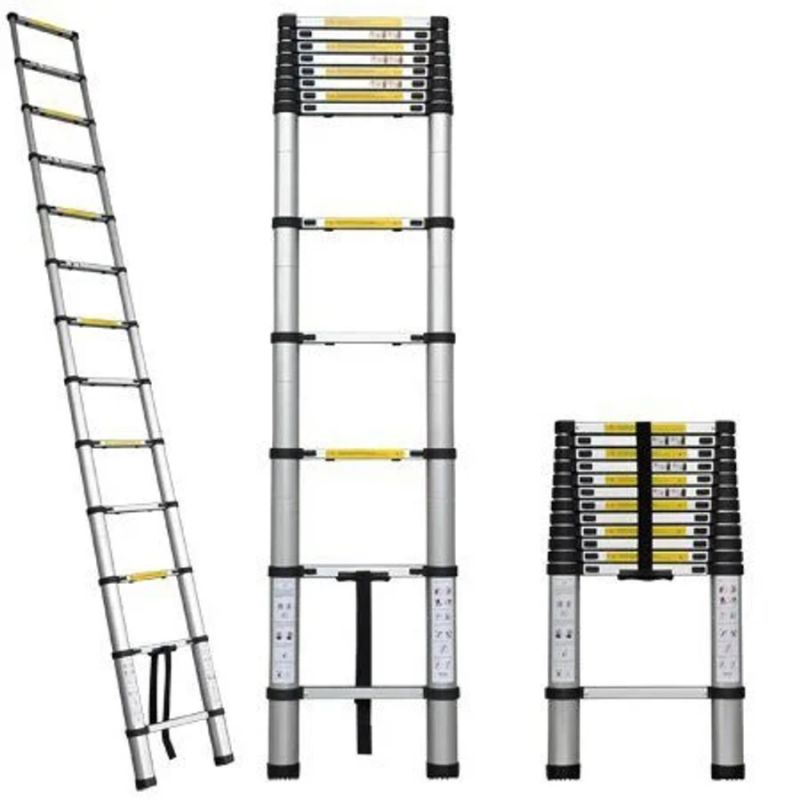 סולם טלסקופי 11 שלבים 3.2 מטר נשען