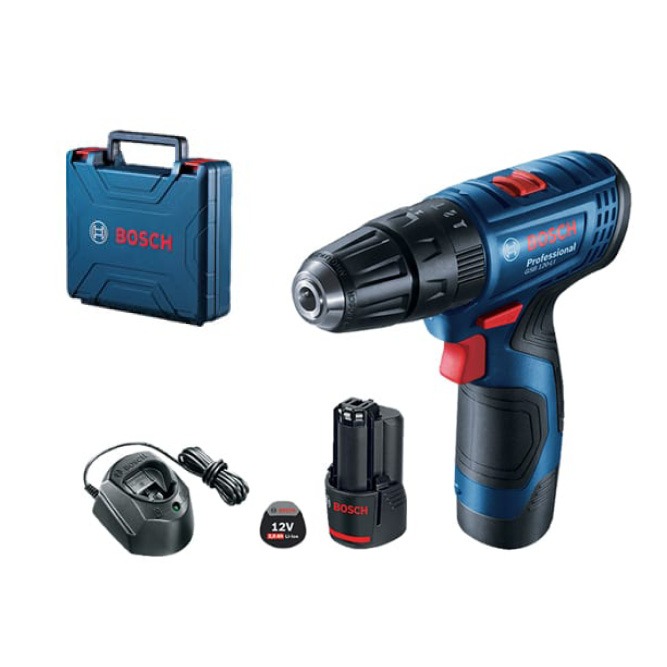 מברגה אלחוטית Bosch GSB 120-LI עם סוללות 2X2AH