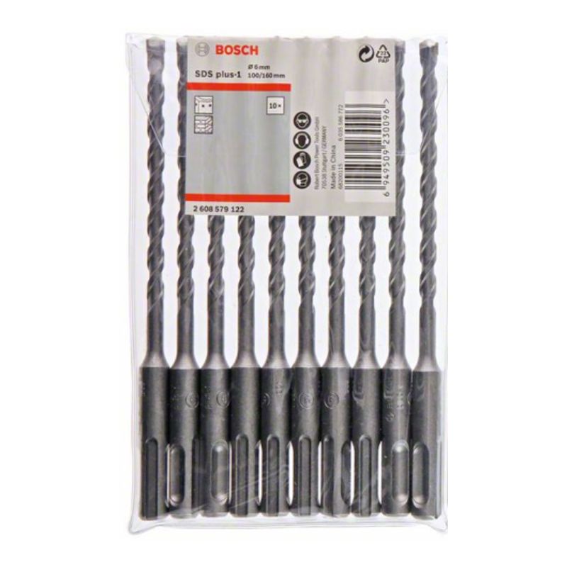 סט 10 מקדחי SDS PLUS לבוש BOSCH