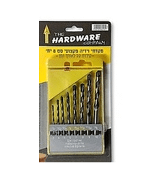 סט 8 מקדחי וידיה HARDWARE לכלי עבודה ידניים